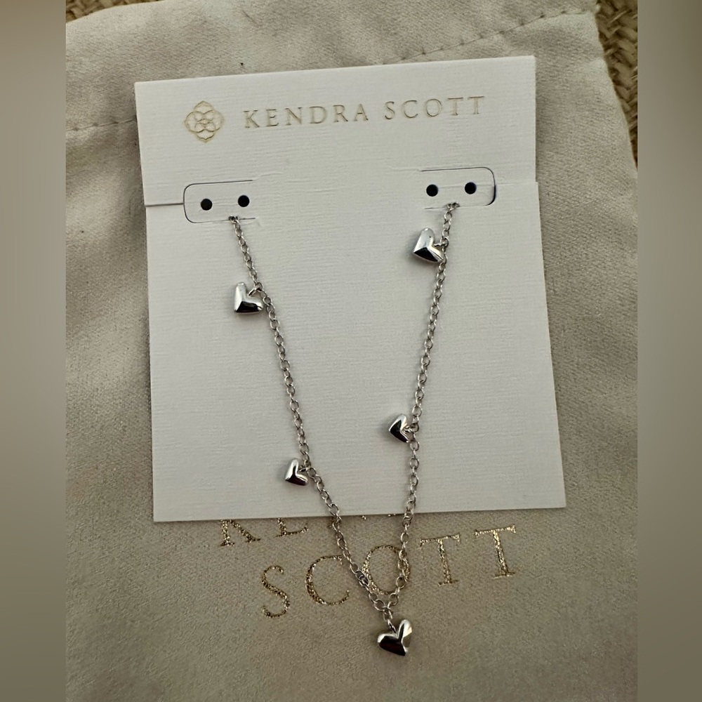 Kendra Scott Silver Phoebe Heart Necklace